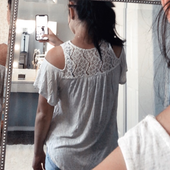 3 for $15  Floral Cold Shoulder Shirt - Picture 4 of 5